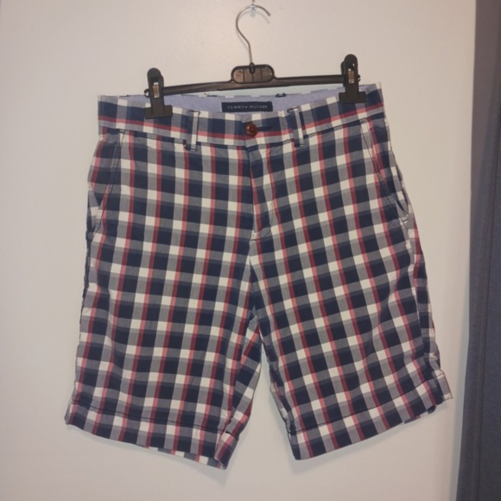 Tommy Hilfiger‎ Americana red white & blue Plaid Shorts Classic Fit 
Cotton 30